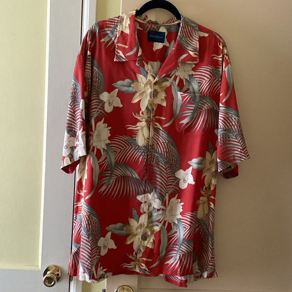 Tommy Bahama Red Floral Button-Down Shirt